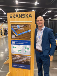 Dean Lewis, Skanska's Director of Mass Timber & Prefabrication