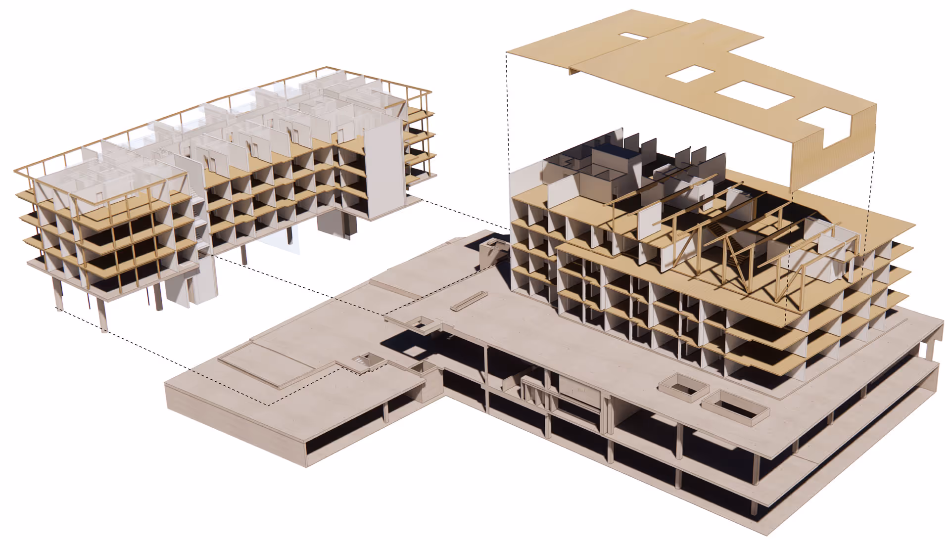 The Garden Center in Woodinville, Washington will feature prominent mass timber infrastructure and components