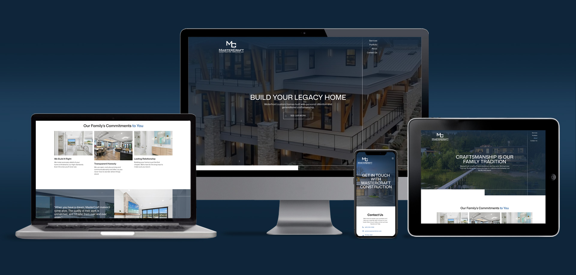 Mastercraft Construction Services all screens