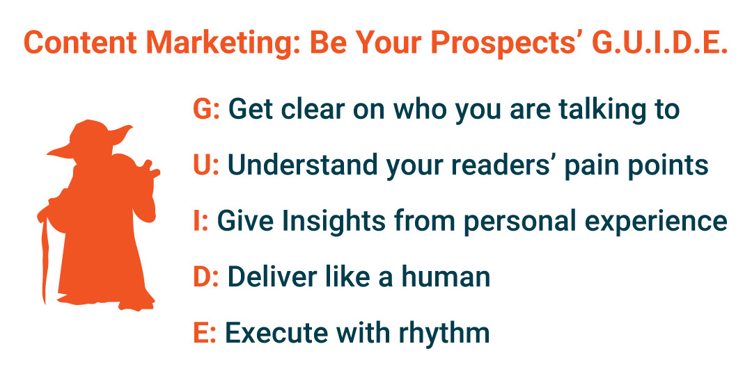 Write your best content by being your prospects' GUIDE