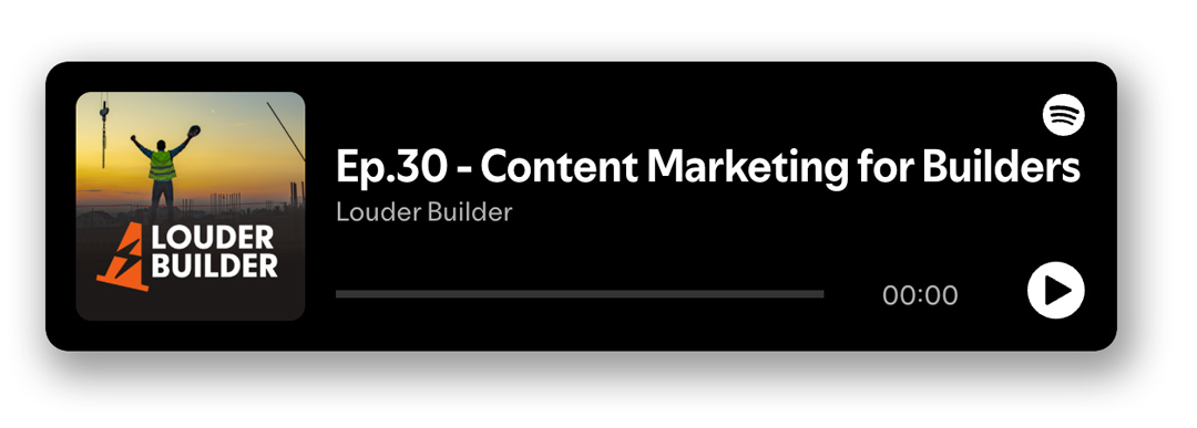 Listen to Louder BuilderEpisode 30 - Content Marketing on Soundcloud, Spotify, or Apple Podcasts