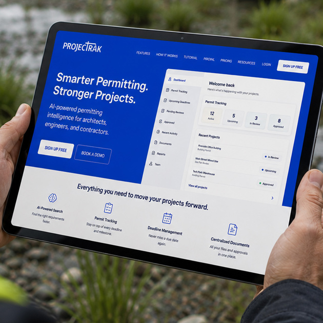 ProjecTrak Software on Ipad helping engineering firms simplify and speed up permitting process