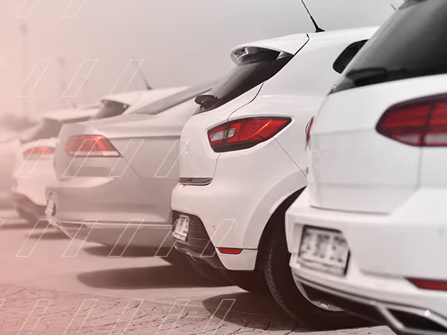 Used car inventory at a dealership