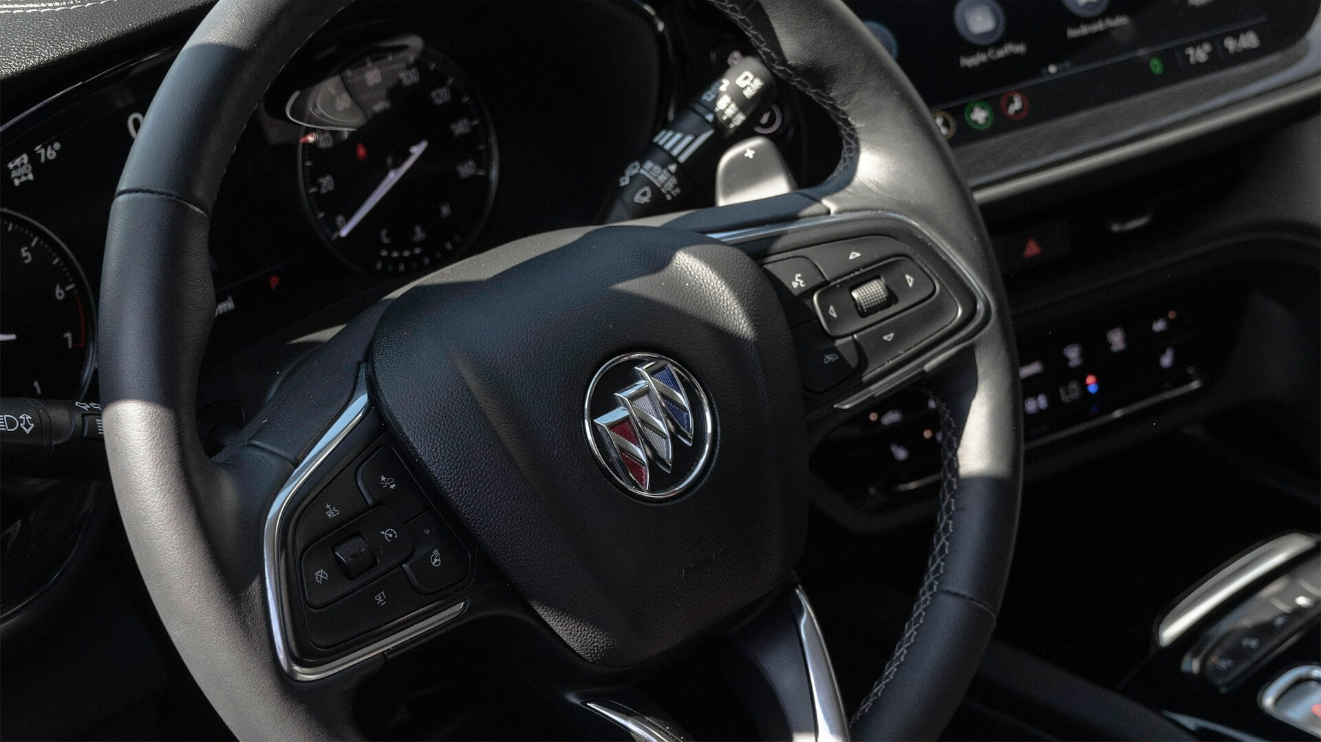 Interior of a Buick Steering Wheel