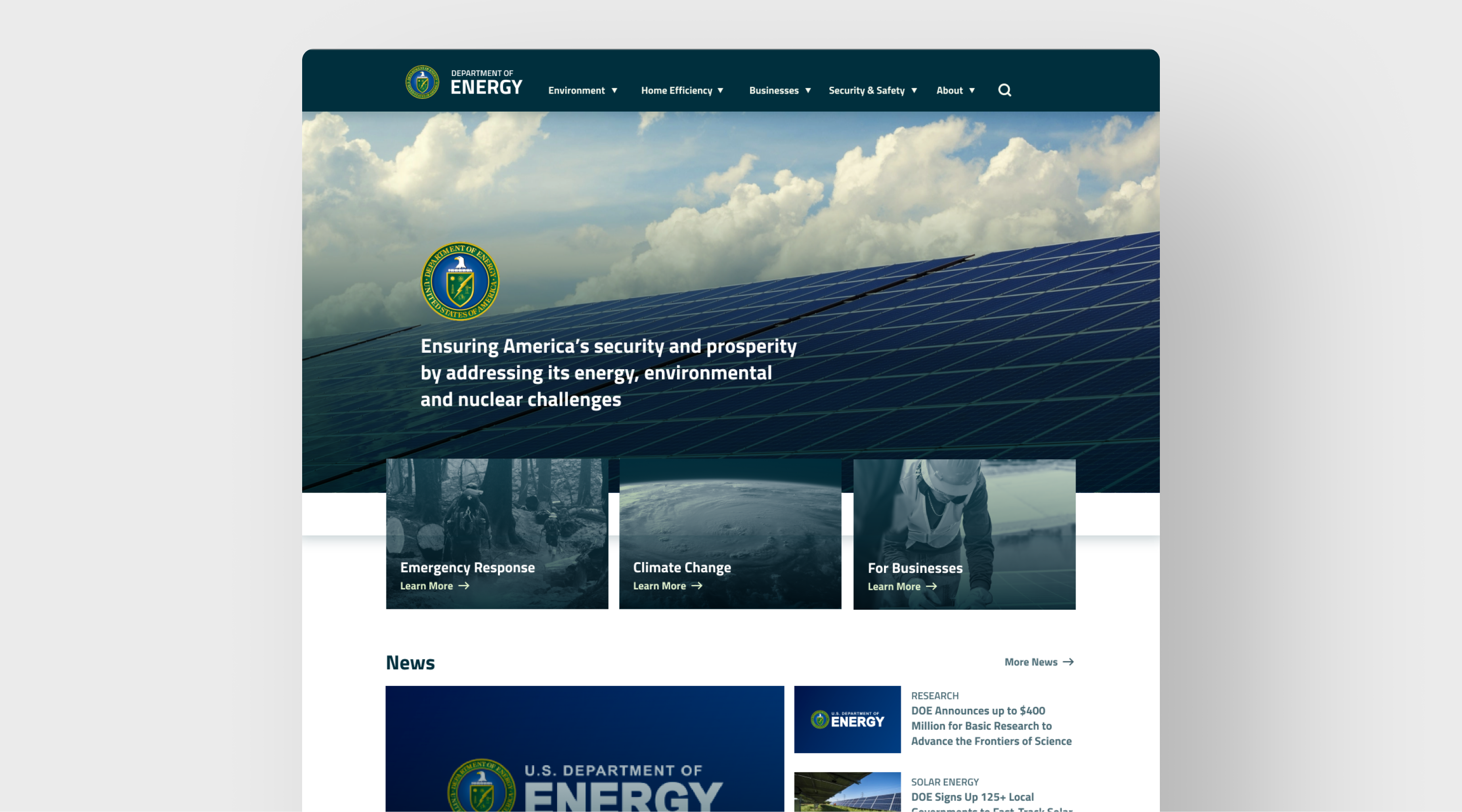 Hero image with headline