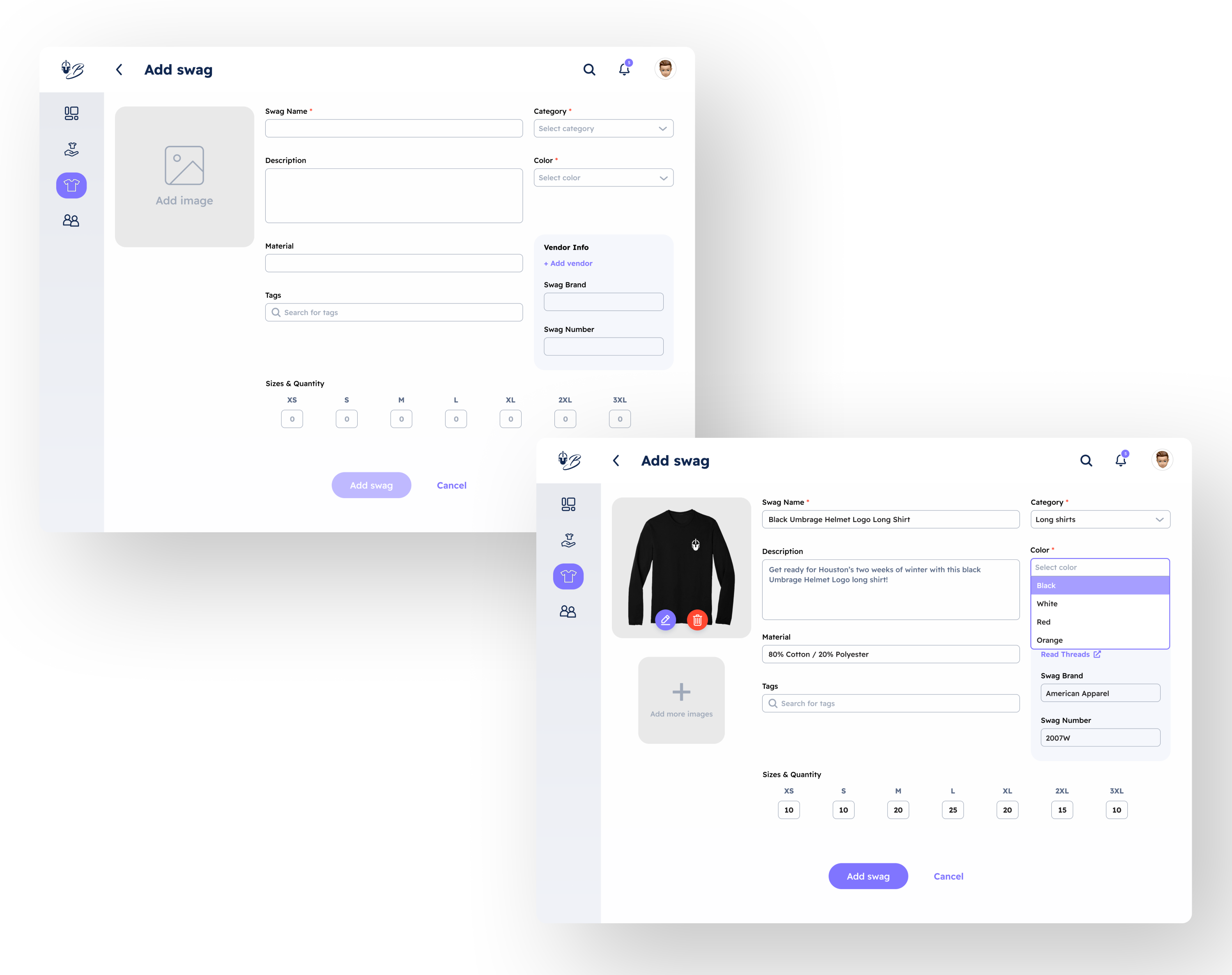 Adding new swag to inventory