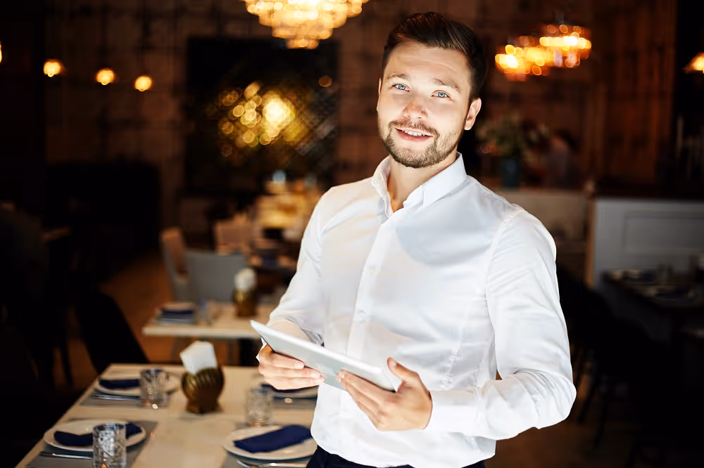 man in restaurant