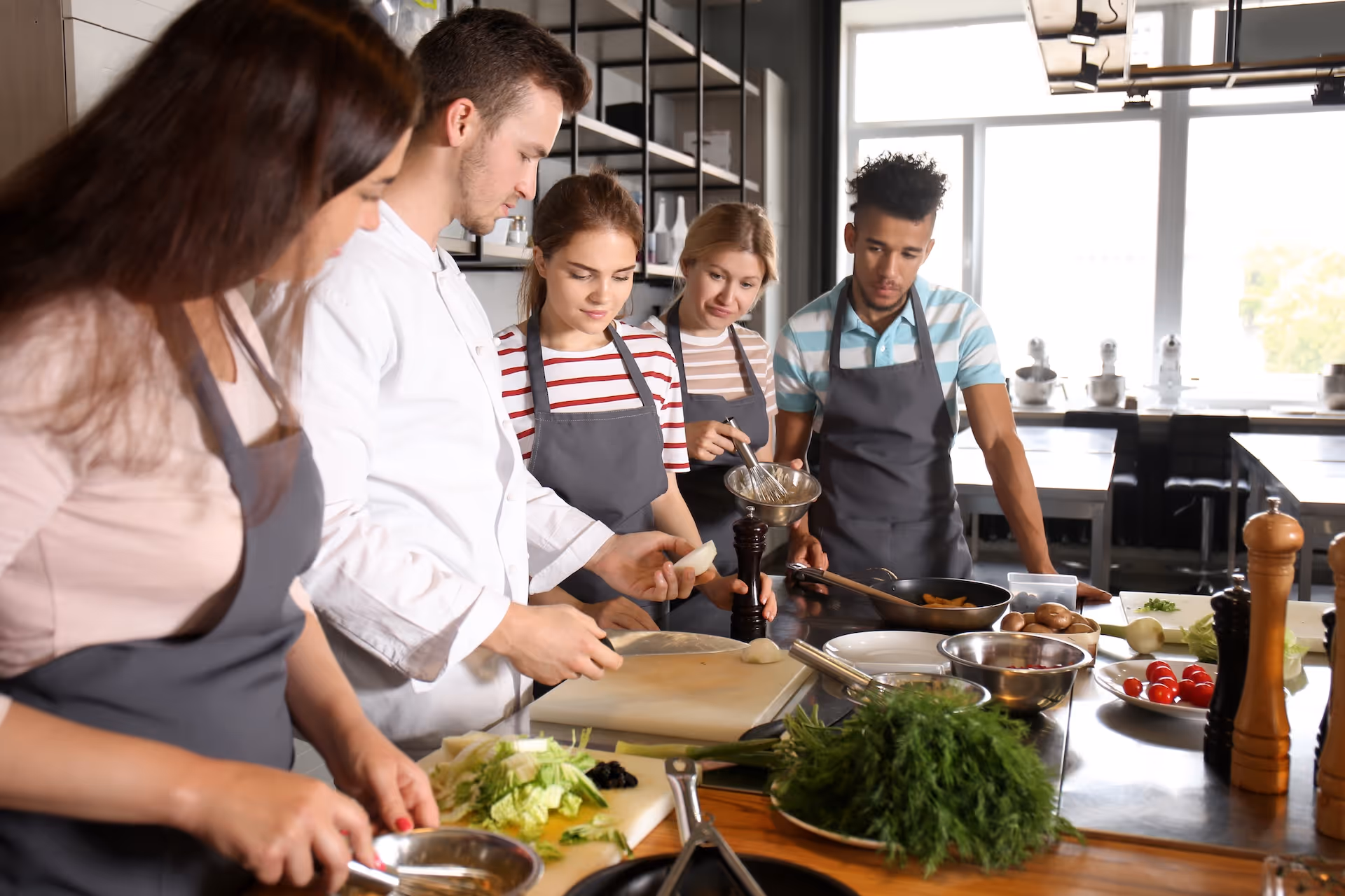 cooking class led by a chef