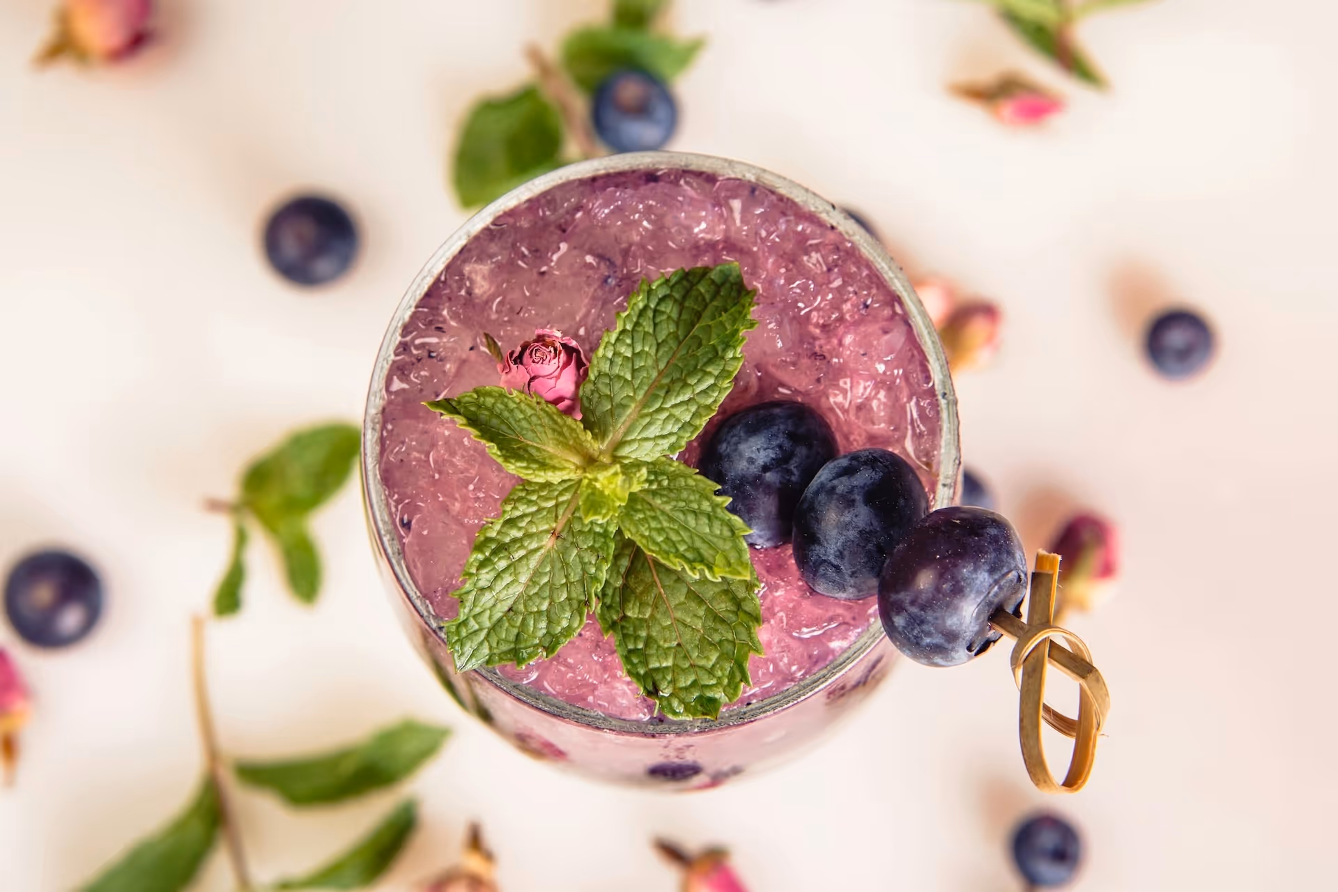 blueberry mint cooler