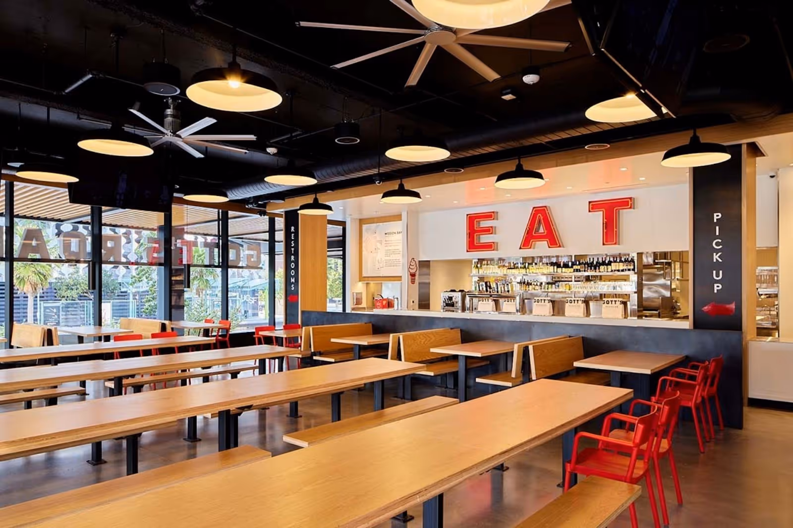 interior at Gott's SF restaurant