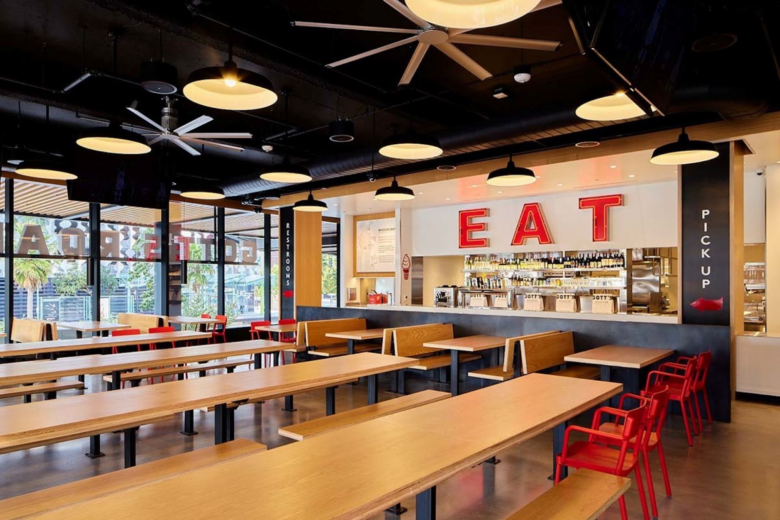 interior at Gott's SF restaurant
