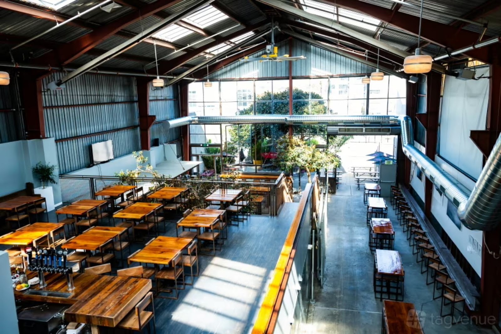 high interior view of Southern Pacific Brewing Company, SF 