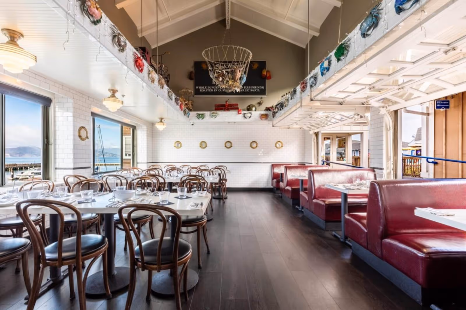 restaurant interior view of Crab House at Pier 39, Embarcadero SF
