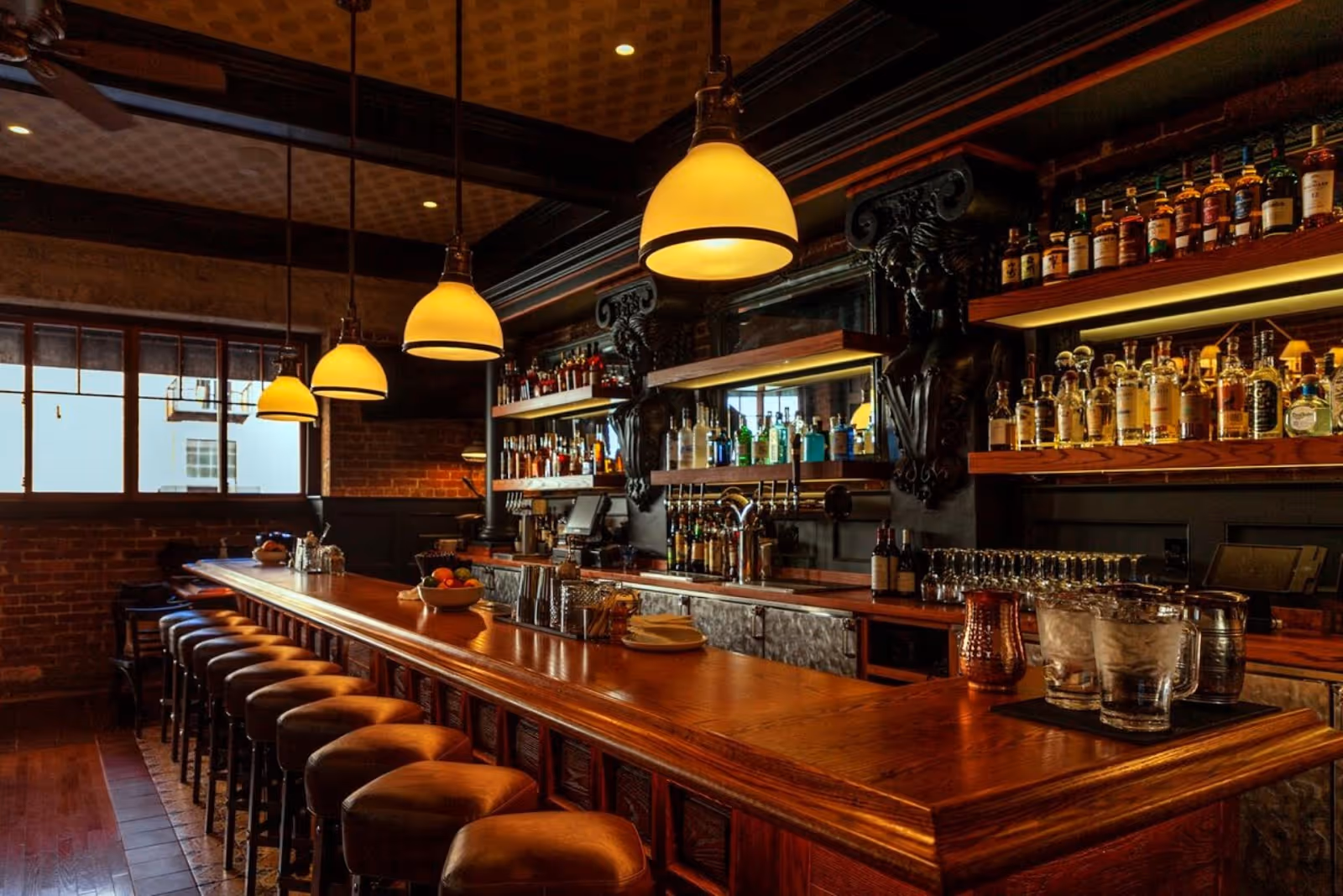 view of the bar at Grumpy's Restaurant and Pub, Embarcadero SF