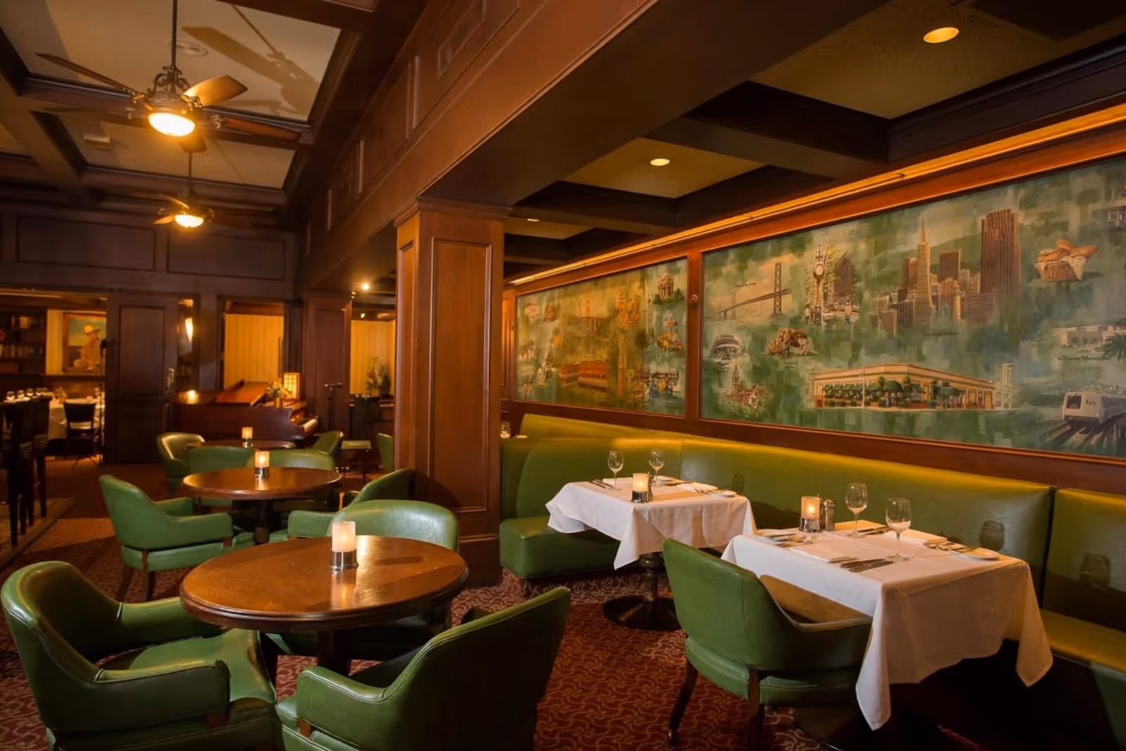 interior of Harris' Restaurant, Pacific Heights SF