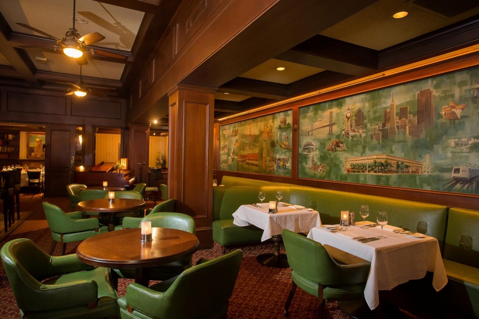 interior of Harris' Restaurant, Pacific Heights SF