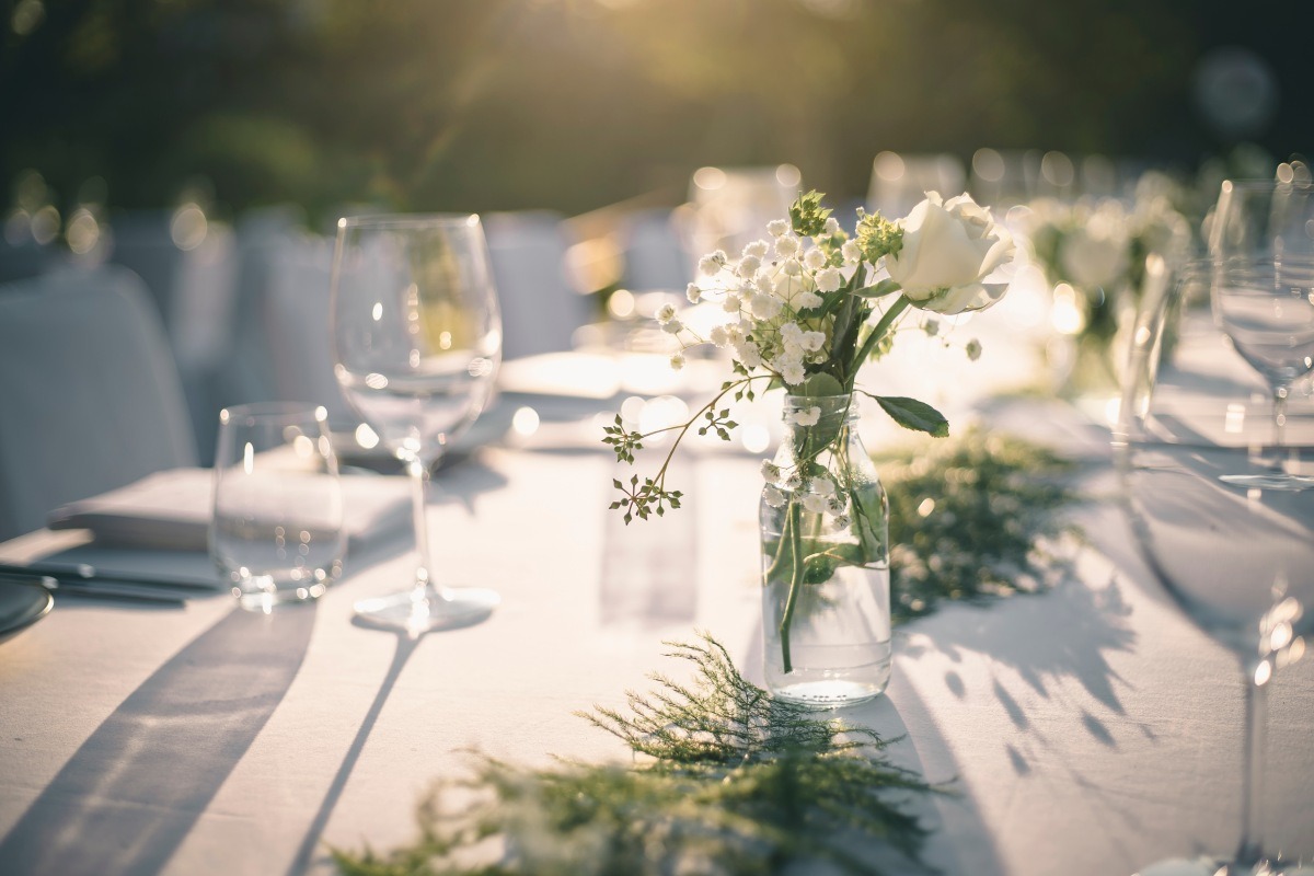 Beautiful table at an outdoor event