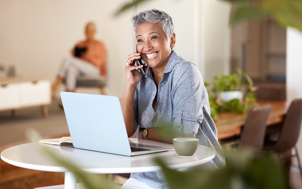 Woman on phone