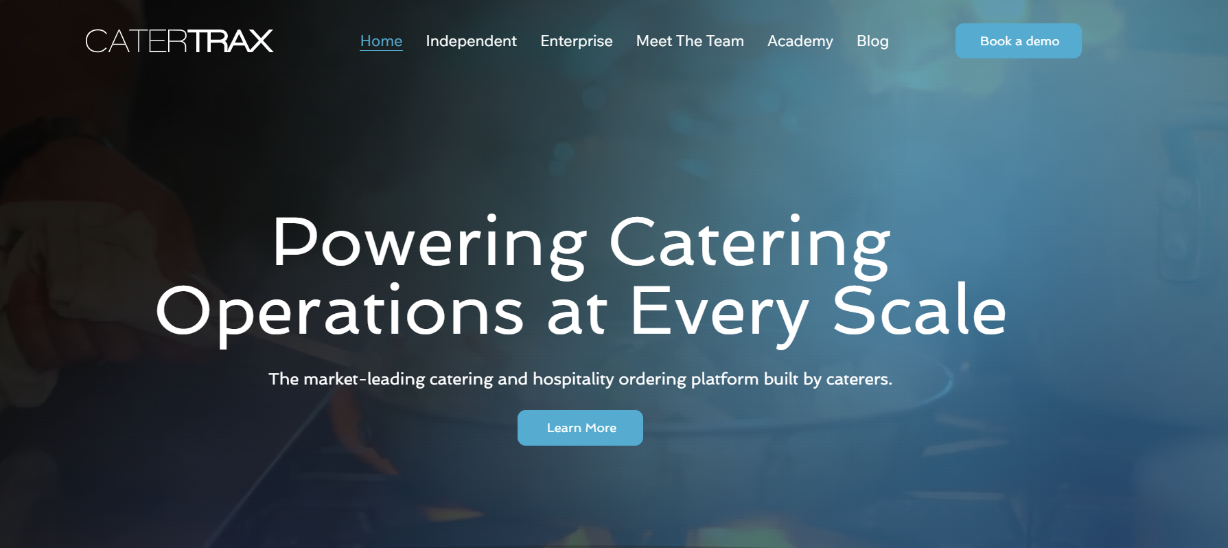 CaterTrax software homepage