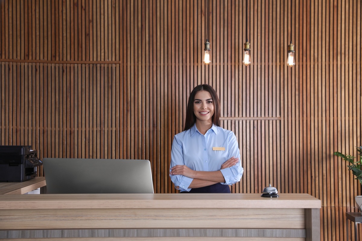 Smiling and welcoming hotel conceirge