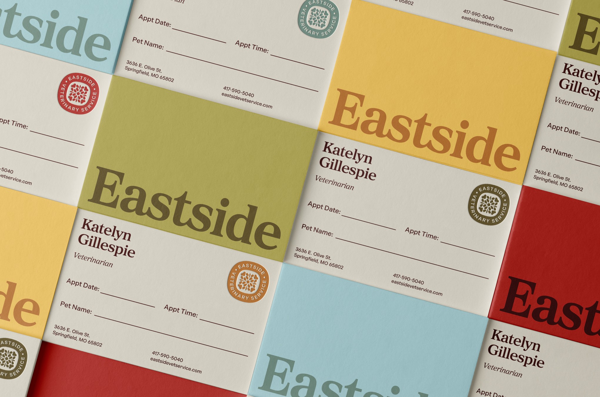 Eastside Veterinary Service business cards