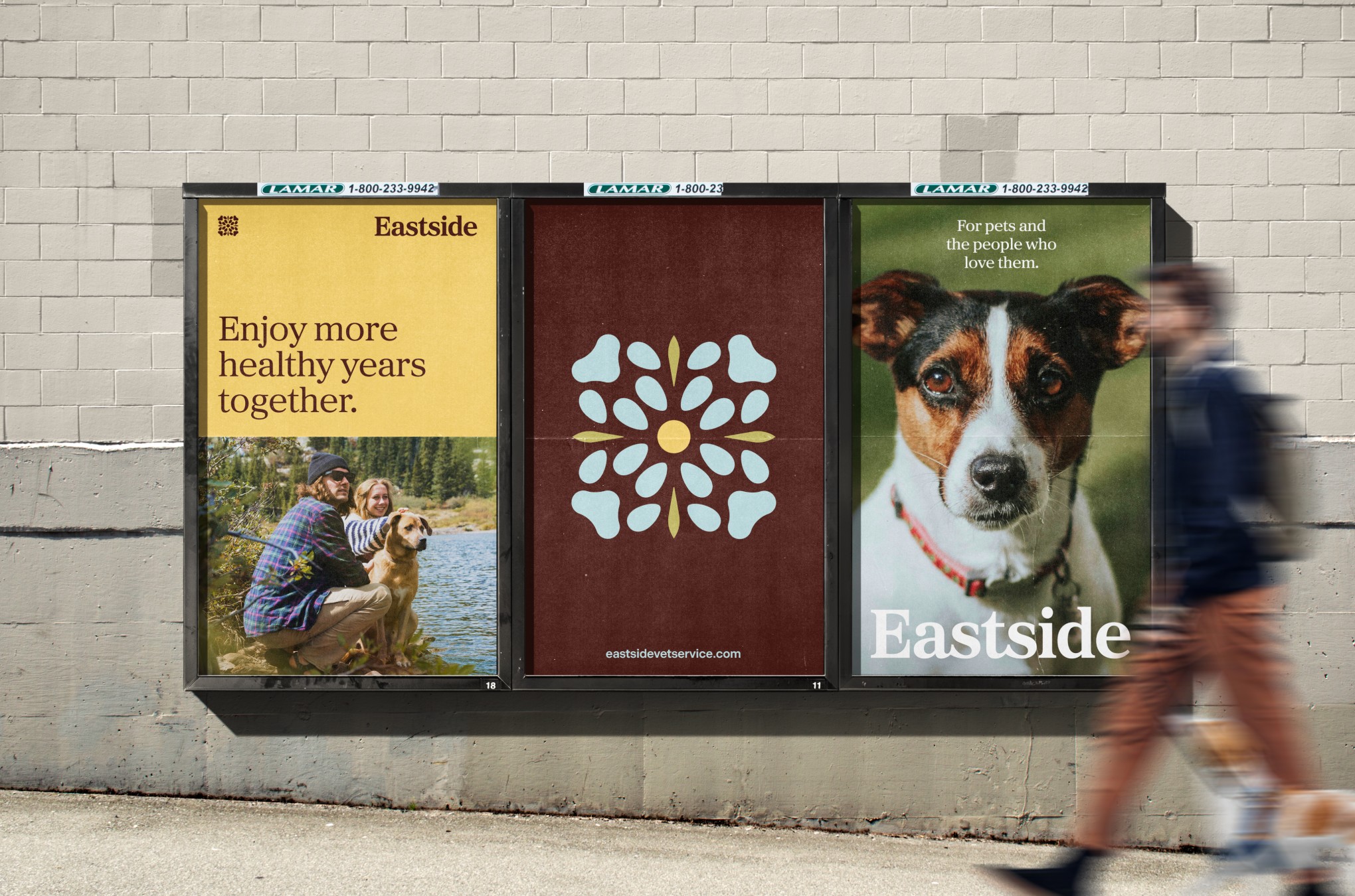 Out of home advertisements for Eastside Veterinary Service.