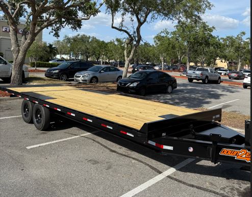 8.5x24ft hydraulic tilt trailer rental in st petersburg florida tampa bradenton tilt deck deckover trailer rental