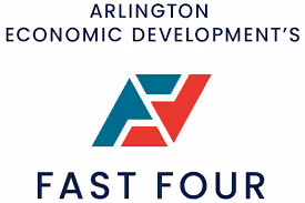 Arlington economic development's fast four logo