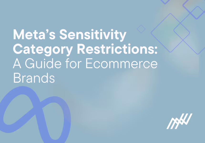Northbeam showcases a futuristic city with holographic figures, drones, and digital interfaces, guiding ecommerce brands on Meta's new sensitivity category restrictions.