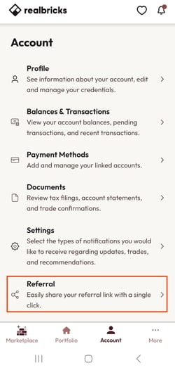 Realbricks Affiliate Link Location on Mobile-1