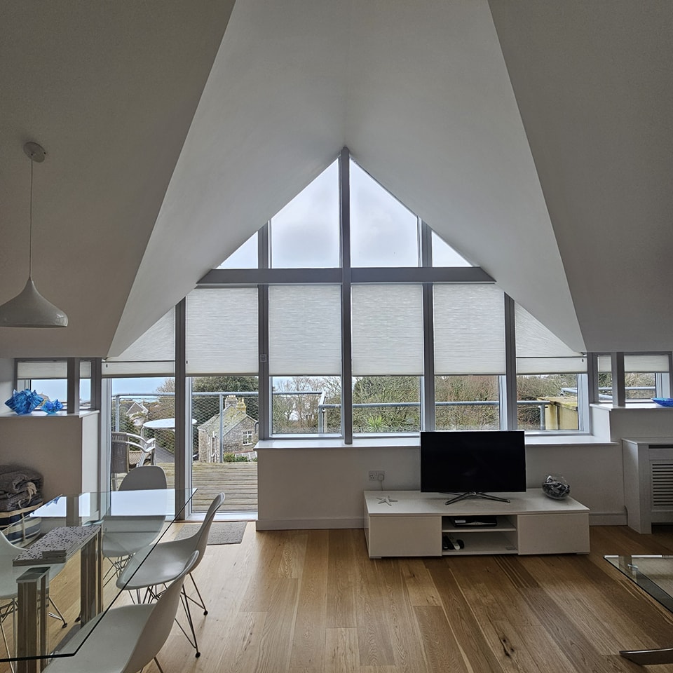 Triangle window blinds Cornwall