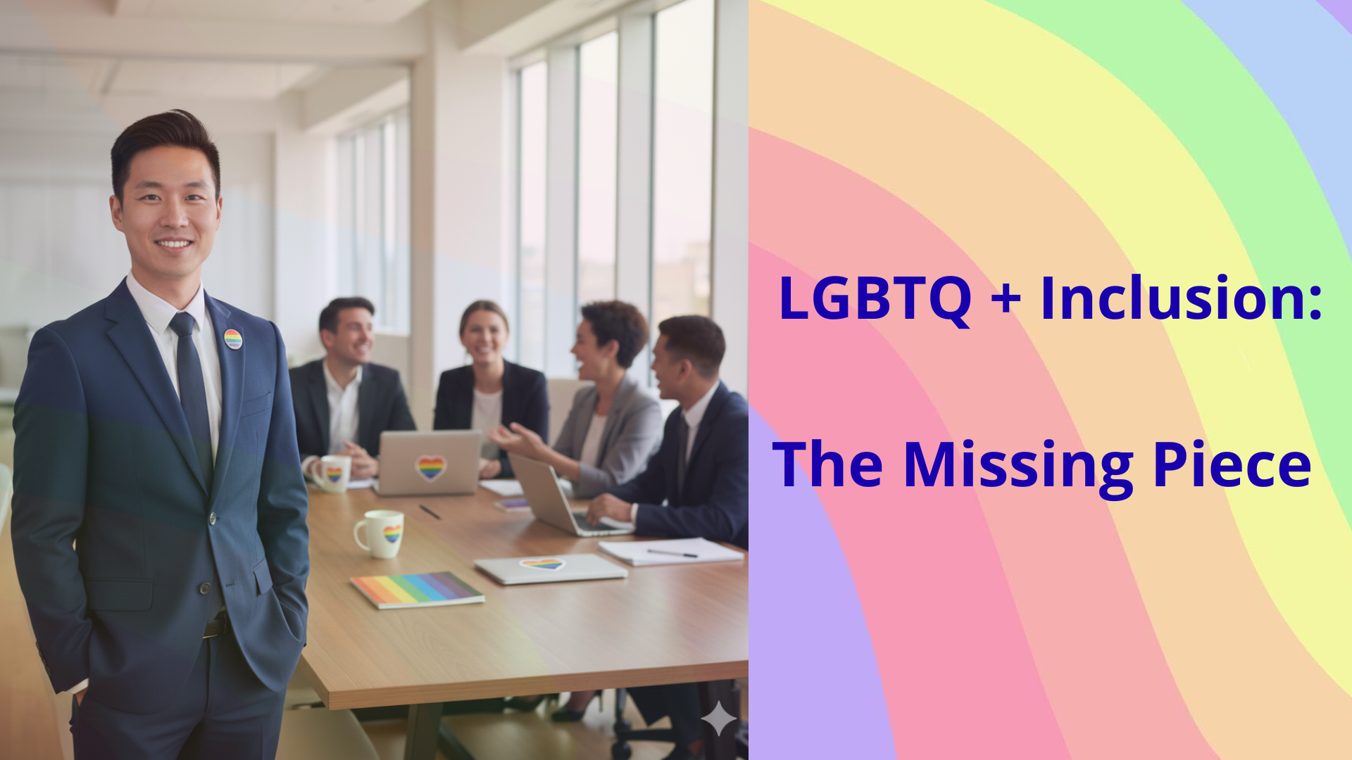 diverse group of people representing LGBTQ+ inclusion at work