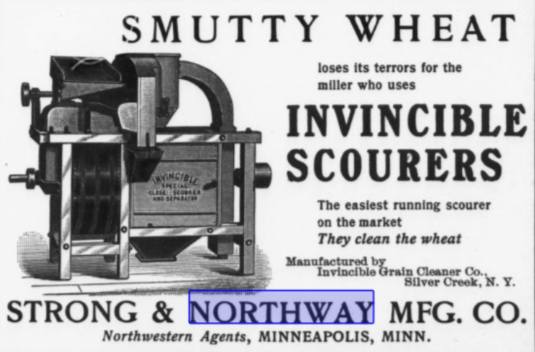 Properly Tempered Wheat Apelt Heater advertisement and South 3rd Street property map