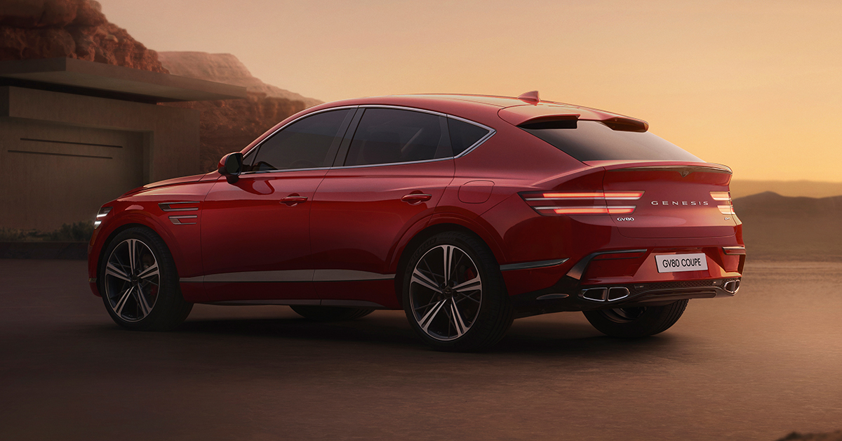 Side exterior view of the GV80 Coupe
