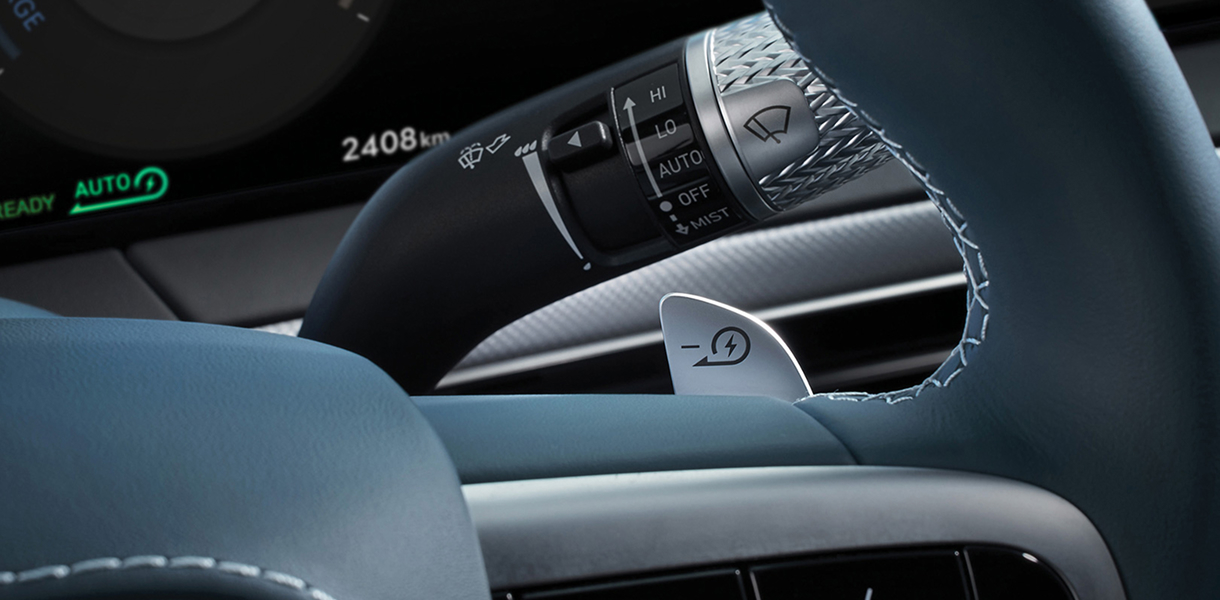 GV60 with charging port in use