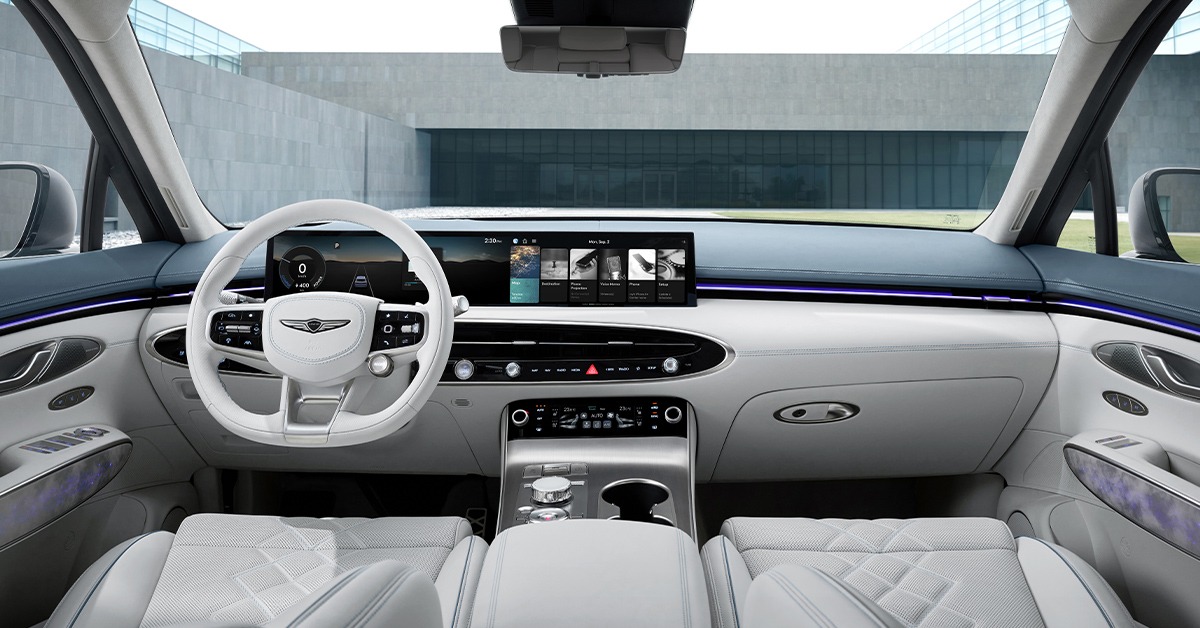 Interior of Genesis Electrified GV70