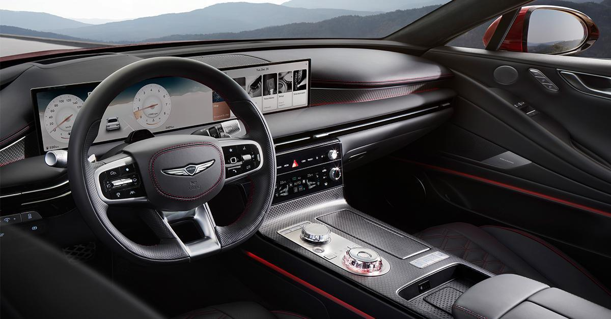 The interior of the Genesis G80