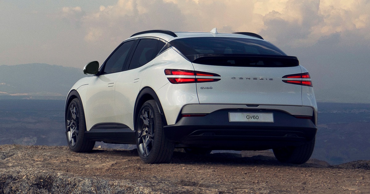 Rear exterior view of Genesis GV60