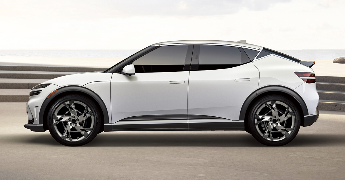 Side exterior view of the Genesis GV60