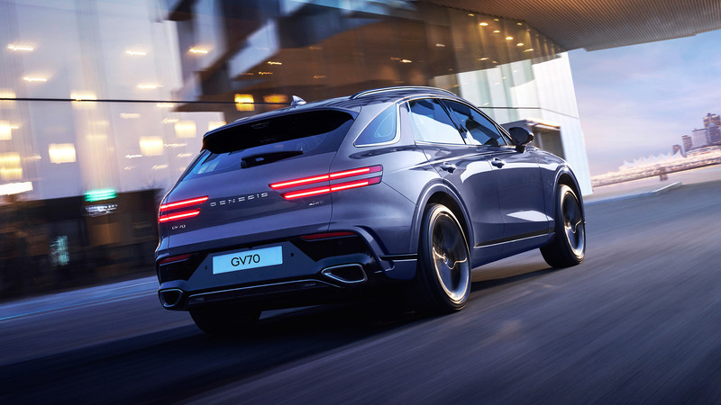 Vue extérieure arrière du Genesis GV70
