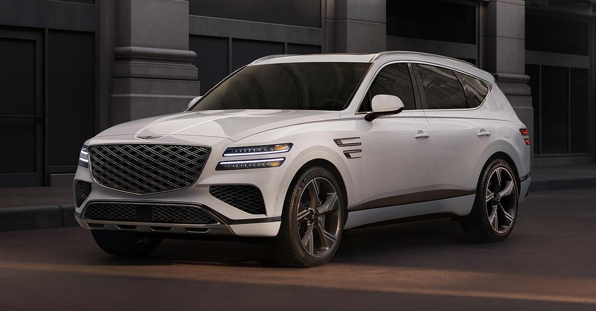 Vue extérieure latérale d'un Genesis GV80