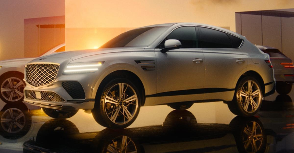 Vue extérieure latérale d'un Genesis GV80 Coupé