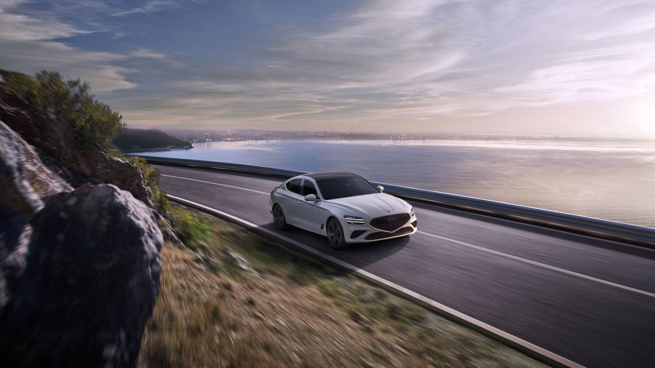 Front exterior view of a Genesis G70