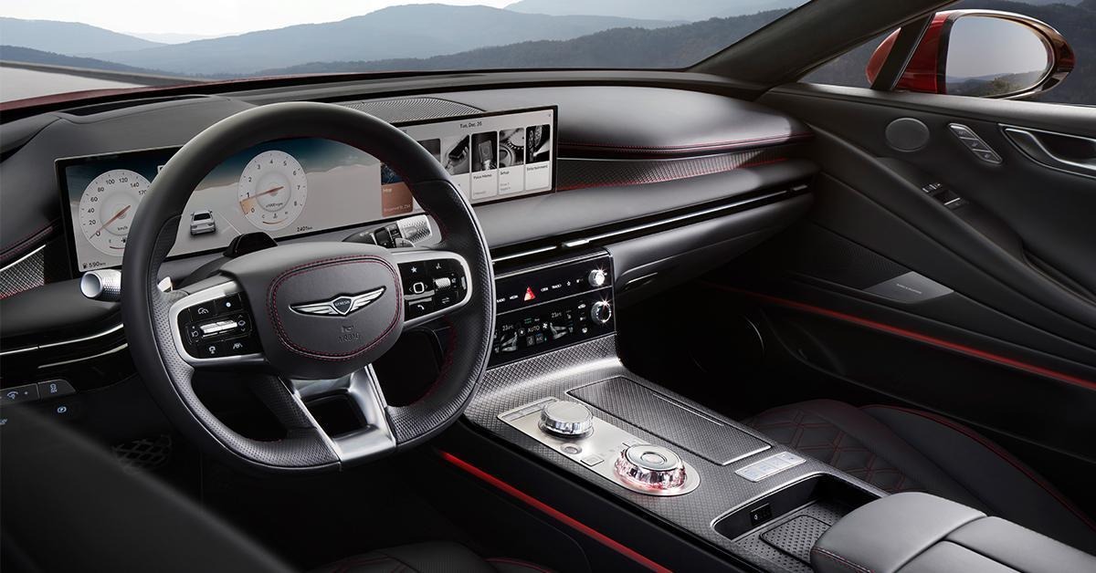 The interior view of the G80