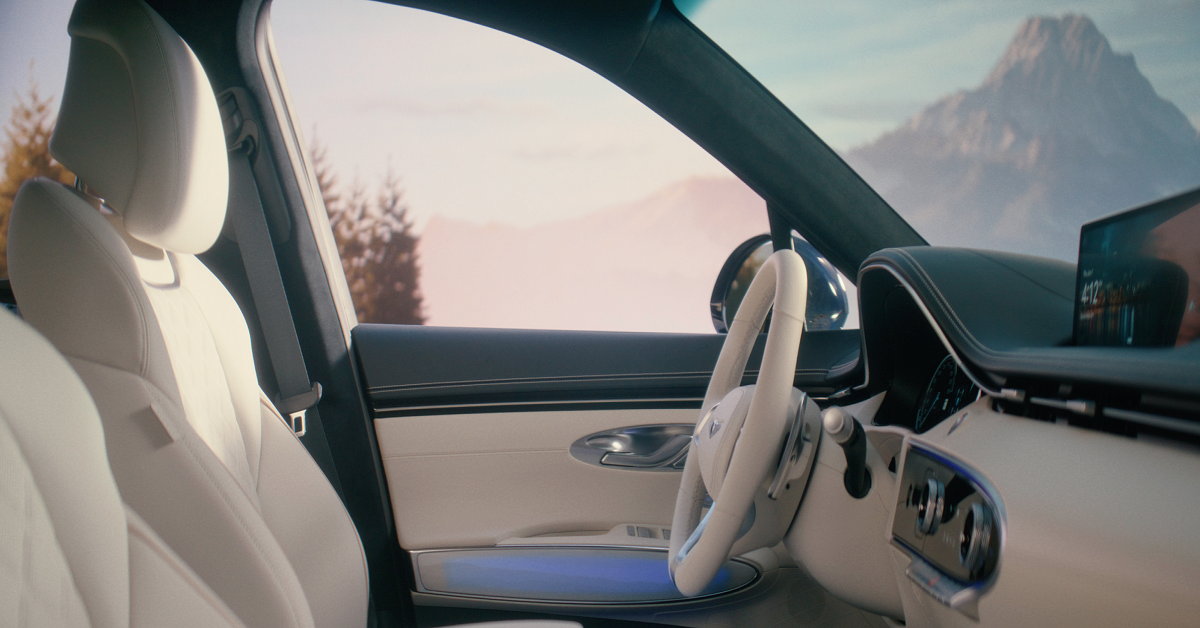 Interior of Genesis Electrified GV70