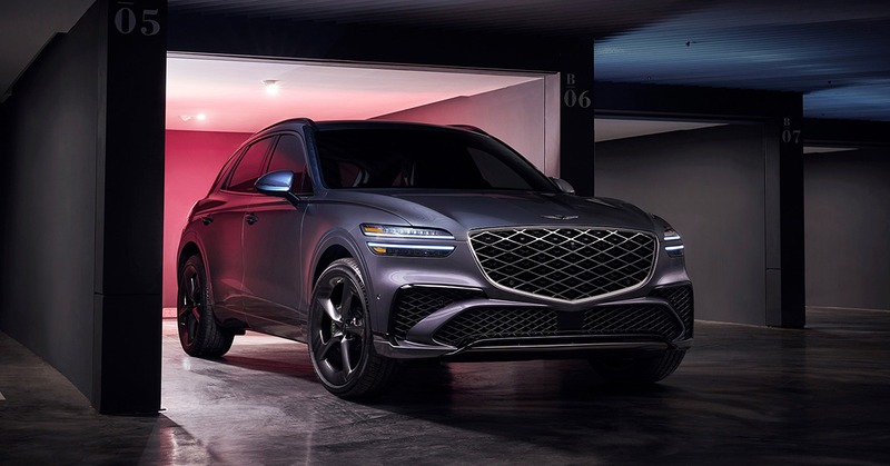 Vue extérieure avant du Genesis GV70