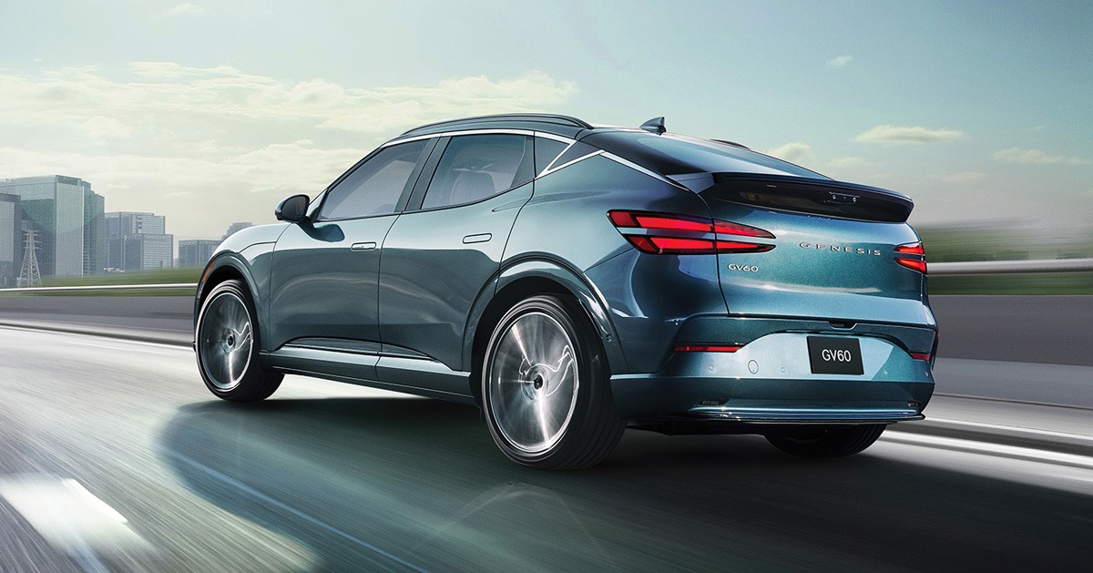 Vue extérieure arrière du Genesis GV60