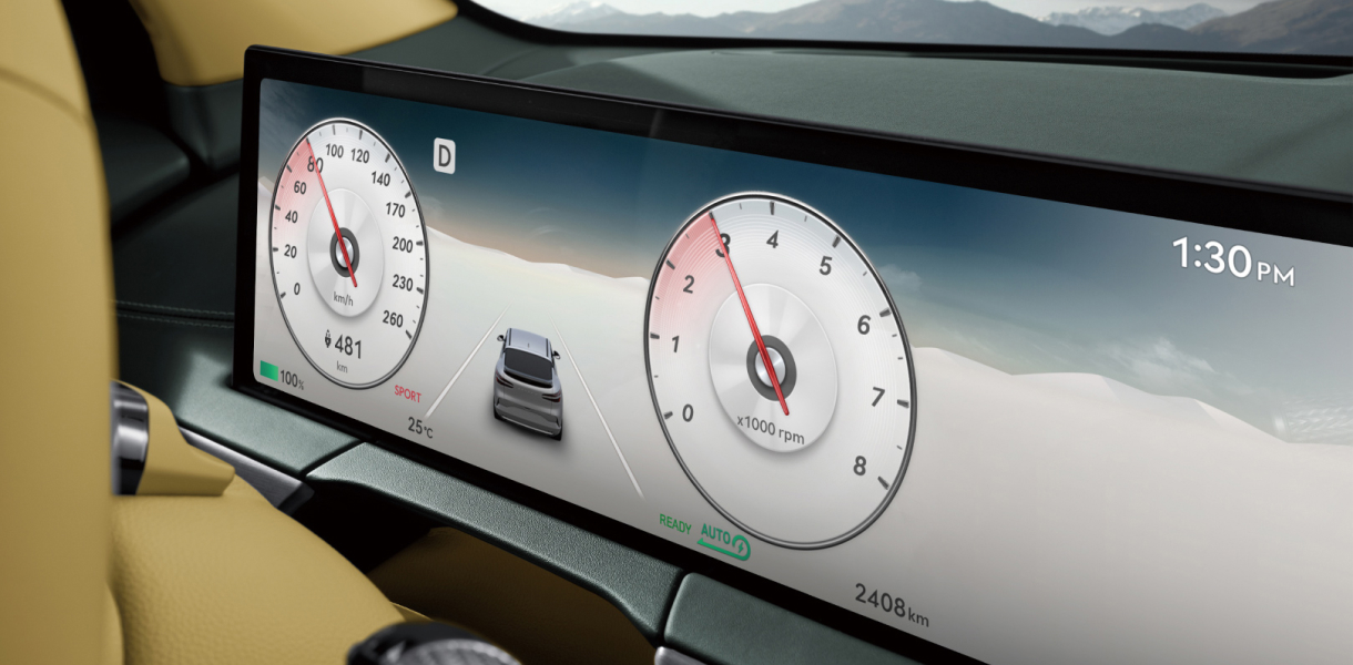 Energy recovery gear lever on steering wheel