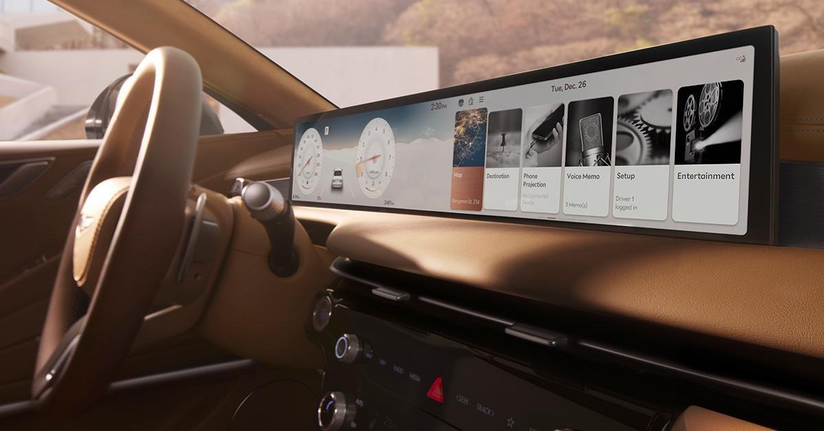 Genesis G80’s 27" OLED Instrument Cluster & Navigation System