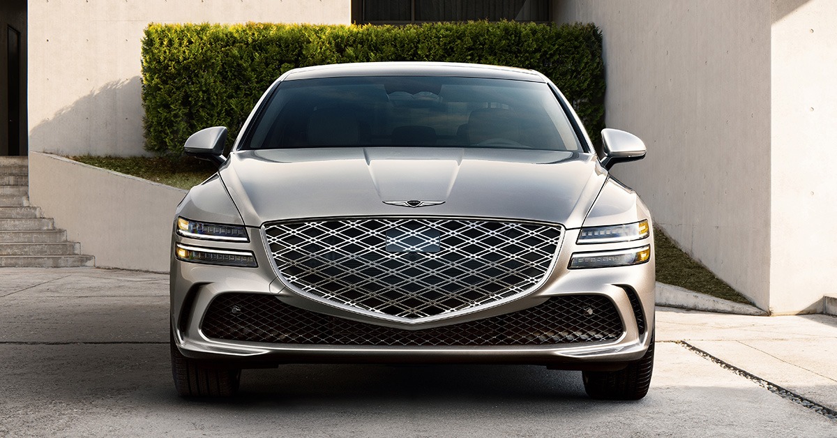 Front exterior view of a Genesis G80
